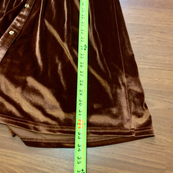 La Miel Velvet buttery soft, boho western dark academia dress in-chocolate/rust - Picture 9 of 10